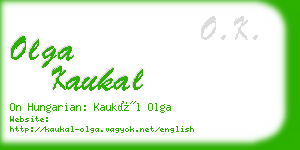 olga kaukal business card